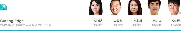 Cutting Edge 펜타브리더가 공유하는 사내 상생 문화 Top5 - 이정은 LEADER, 박종철 LEADER, 신용희 LEADER, 권기범 LEADER, 오진우LEADER